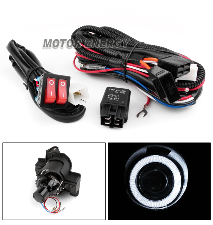 HALO PROJECTOR BUMPER SMOKE FOG LIGHTS W/SWITCH KIT FOR 08-12 ALTIMA