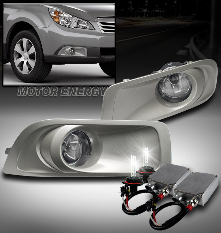 FOR 10 11 12 OUTBACK BUMPER FOG LIGHTS LAMPS CHROME W/50W 6K HID KIT