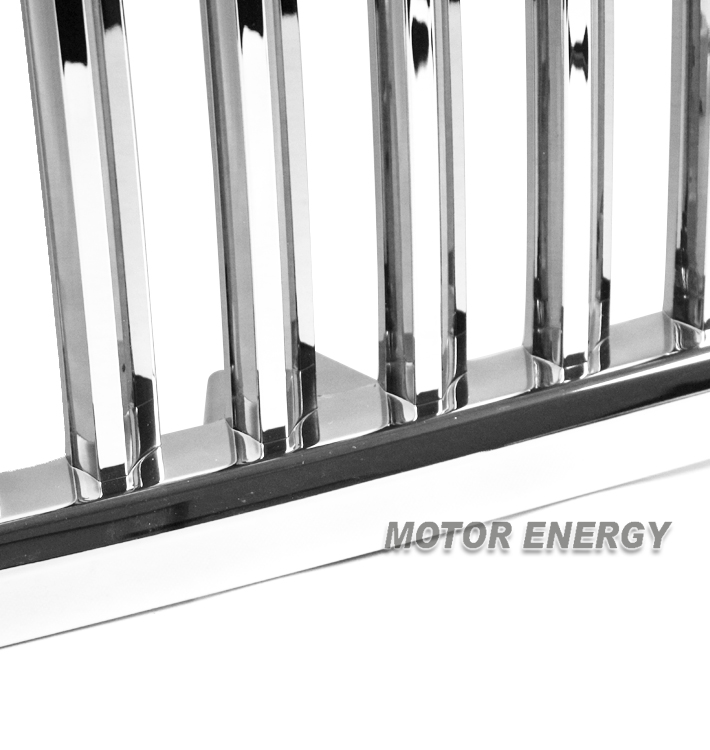 2007-2013 Chevy Silverado 1500 Vertical Style Front Upper Hood Grille - Chrome