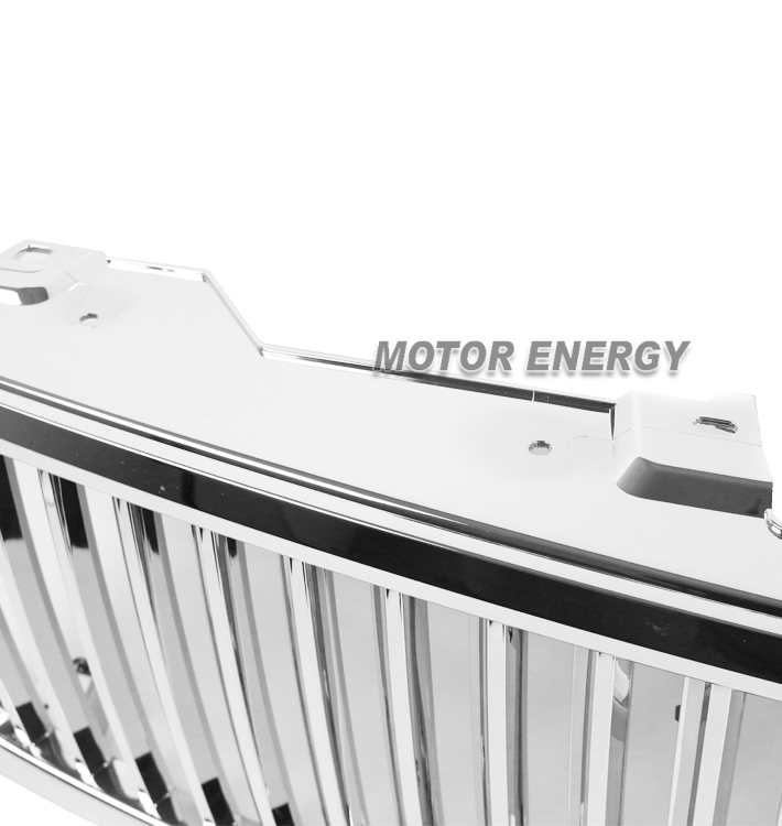 2007-2013 Chevy Silverado 1500 Vertical Style Front Upper Hood Grille - Chrome