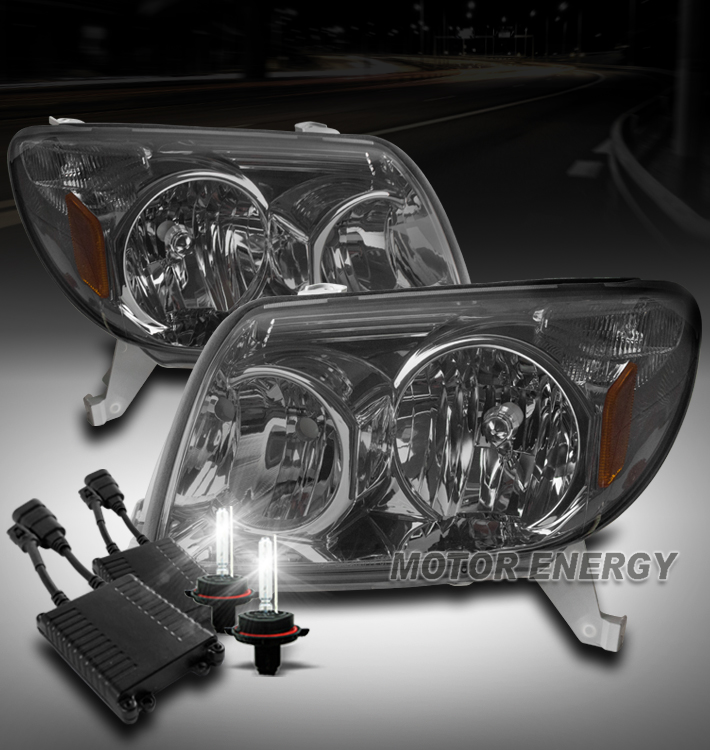 For 2003-2005 Toyota 4Runner Replacement Headlights Lamps with 50W 6000K HID Conversion Kit - Smoke