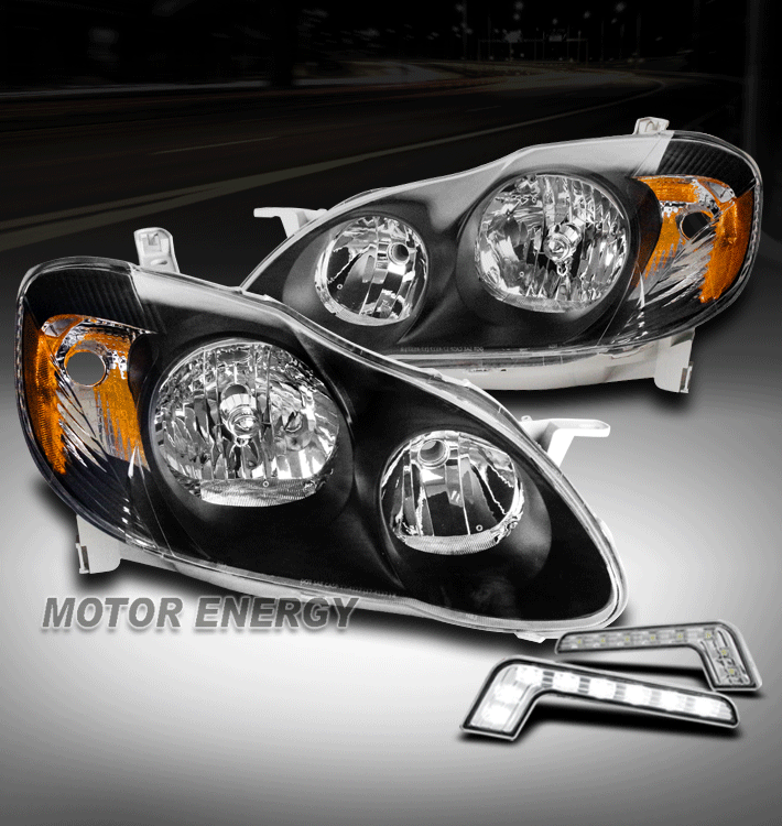 For 2003-2008 Toyota Corolla Replacement Headlights Lamps with 6.25