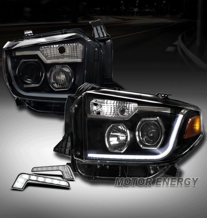 For 2014-2017 Toyota Tundra LED Tube Projector Headlights with 6.25