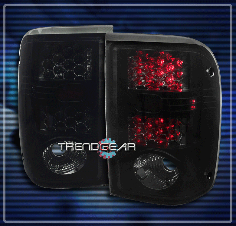 20012005 FORD RANGER PICKUP LED TAIL LIGHT REAR LAMP BLACK/SMOKE 2002 2003 2004 eBay