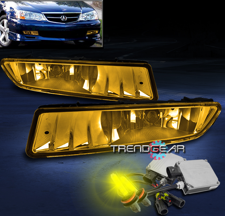 2002-2003 ACURA TL FRONT BUMPER DRIVING FOG LIGHTS LAMPS JDM YELLOW W