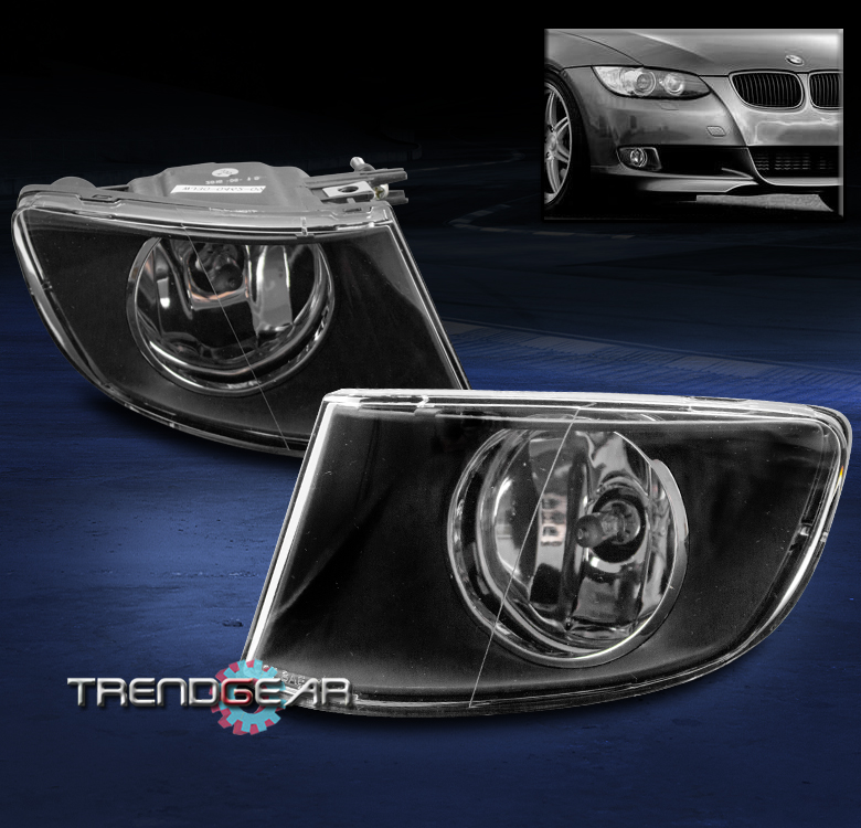 20072011 BMW E92 E93 3 SERIES 2DR FRONT BUMPER FOG LIGHTS LAMP BLACK