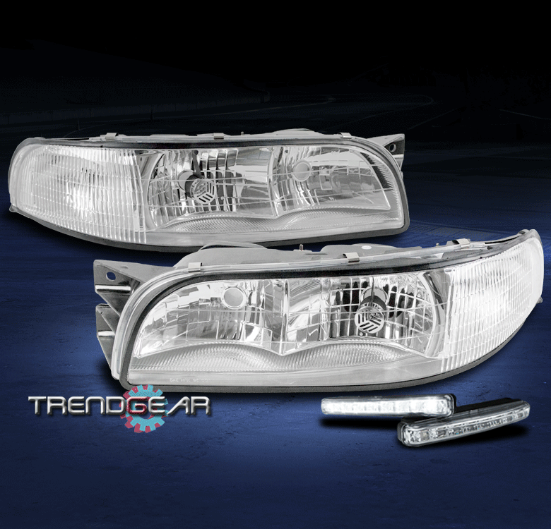 FOR 1997 1998 1999 BUICK LESABRE REPLACEMENT CHROME HEADLIGHT LAMP W