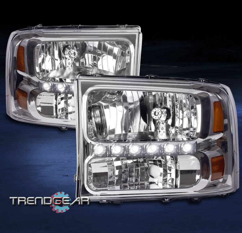 FOR 19992004 FORD F250 F350 SUPER DUTY LED REPLACEMENT CHROME
