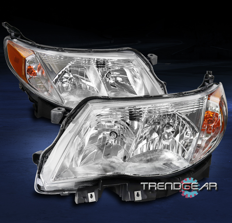 KEEKPO Chrome Housing Headlight Assembly – Pair For 2006-2008 Subaru Forester, DOT/SAE