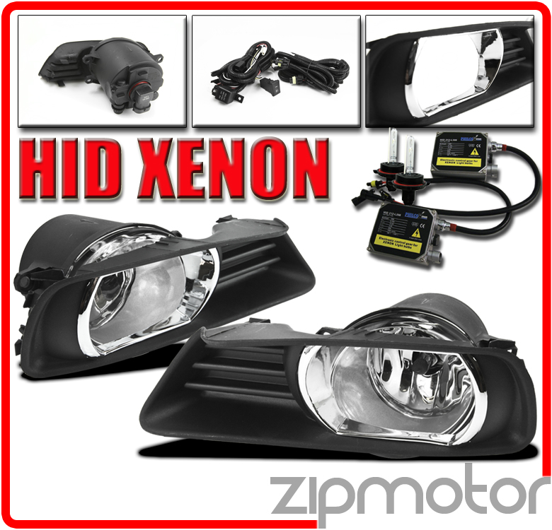 07 08 09 TOYOTA CAMRY BUMPER FOG LIGHT LAMP W/CHROME TRIM COVER+SWITCH+
