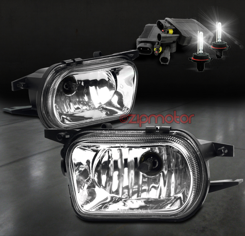 0106 MERCEDESBENZ CCLASS W203 BUMPER FOG LIGHT CHROME W/6000K HID 02