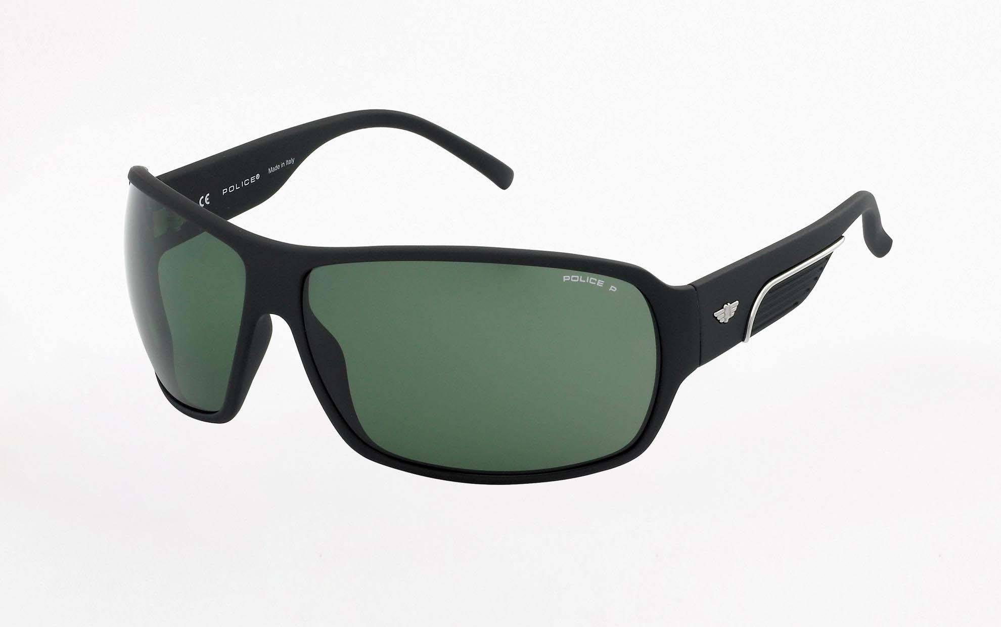 police eyewear by de rigo vision s1717m u28p matte blk polarized