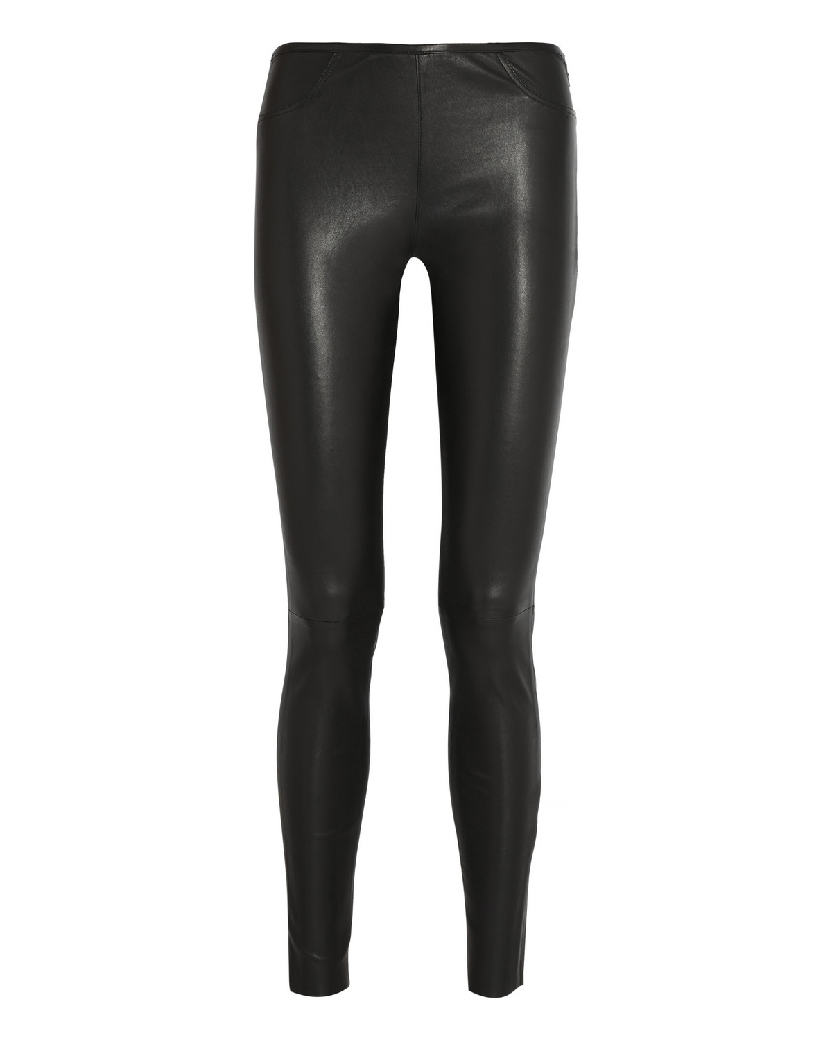 Iris & Ink Womens Lambskin Stretch-Leather Leggings US 2