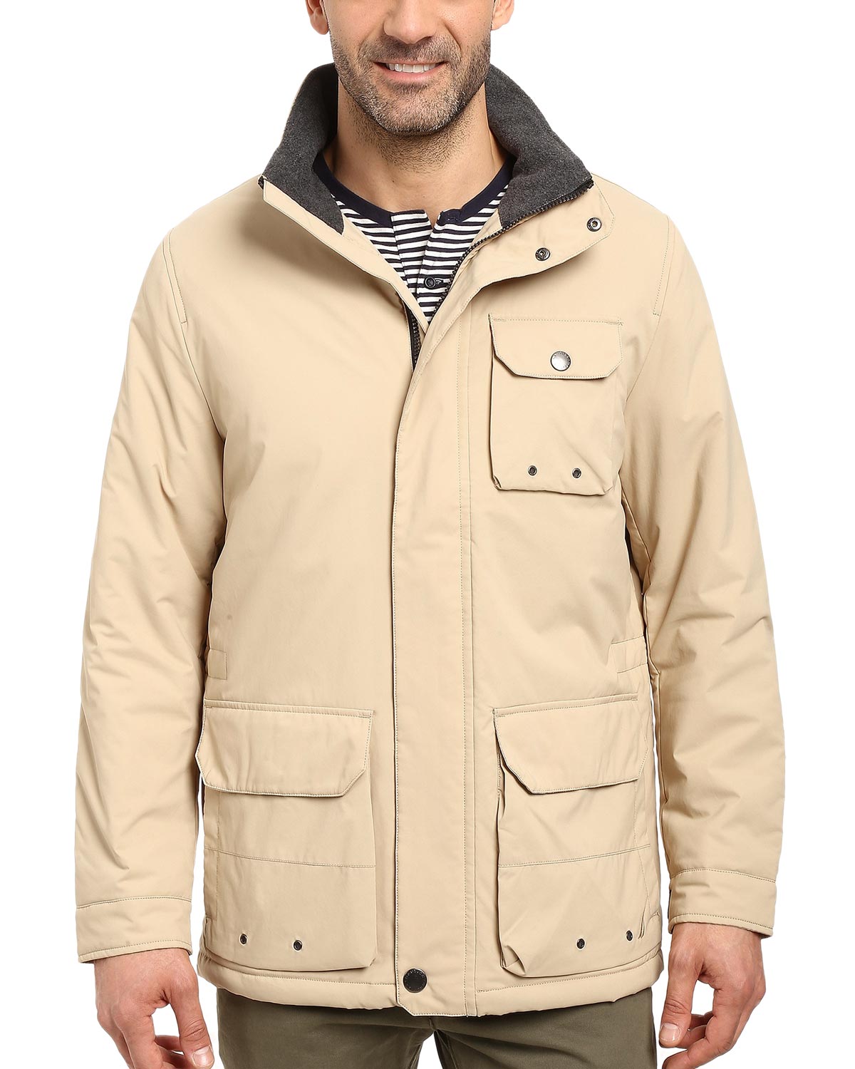 ジャケット・アウター nagonstans padded coat Water s Nautica Mens Waterproof Multi-Pocket Jacket Large L Sandy