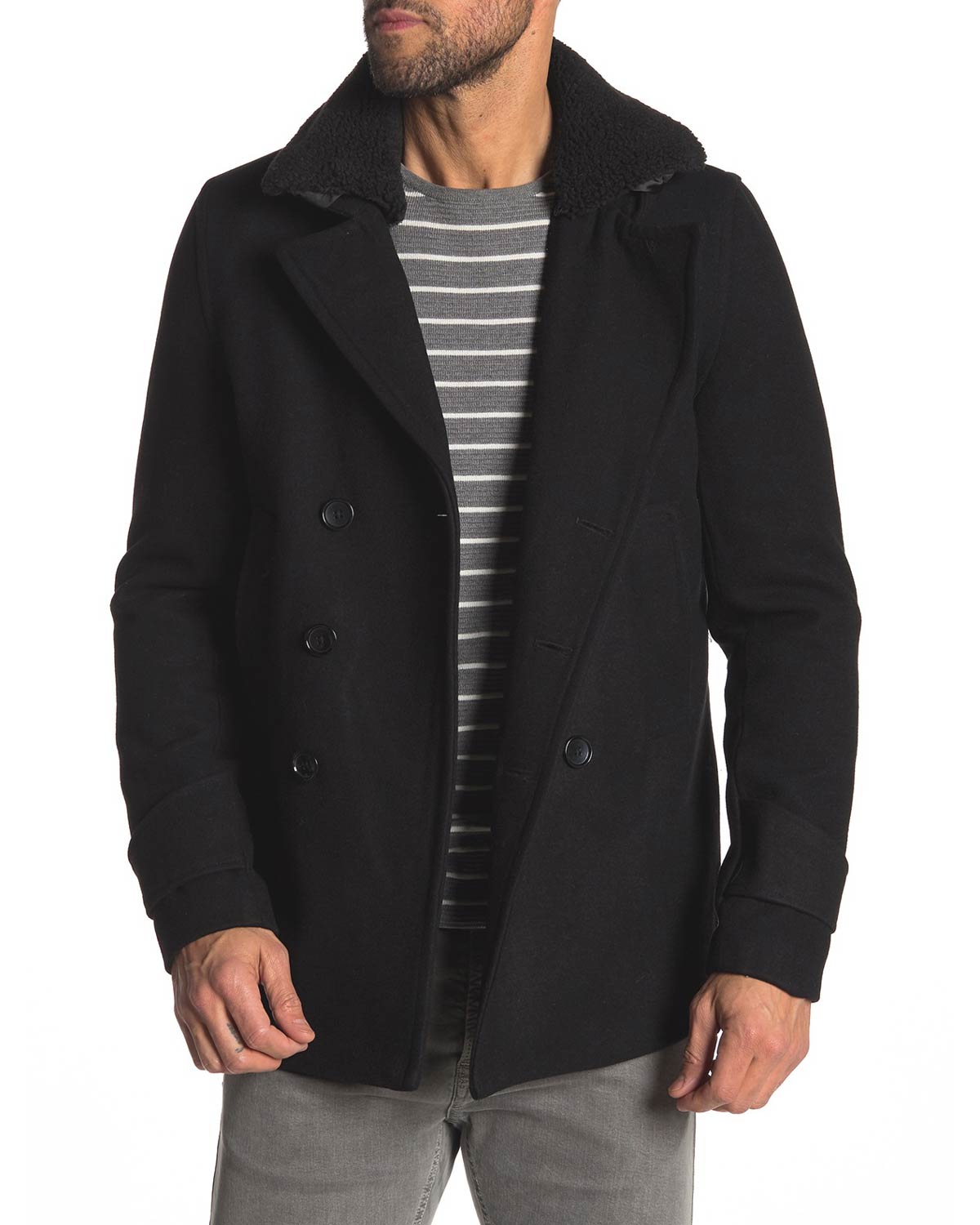 slate and stone peacoat