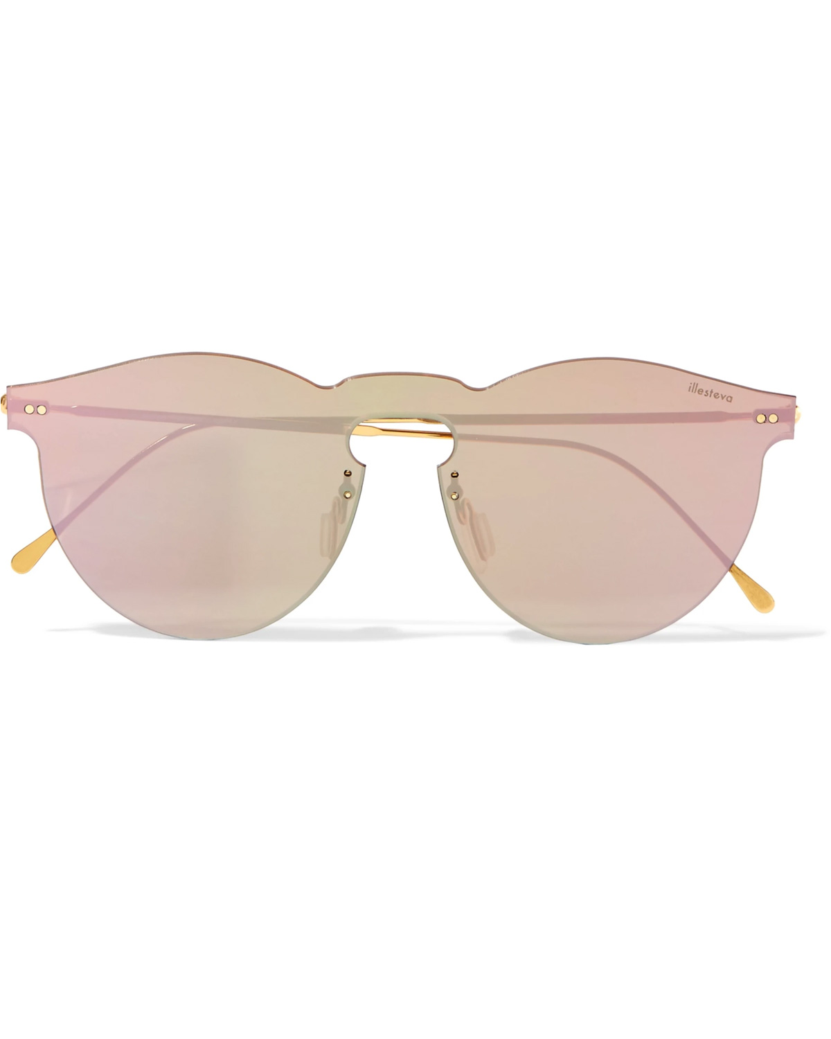 NWT Illesteva Leonard Round Mask Sunglasses in Bright Rose NWT Illesteva Round Leonard Mask Sunglasses in... | Depop main image 2