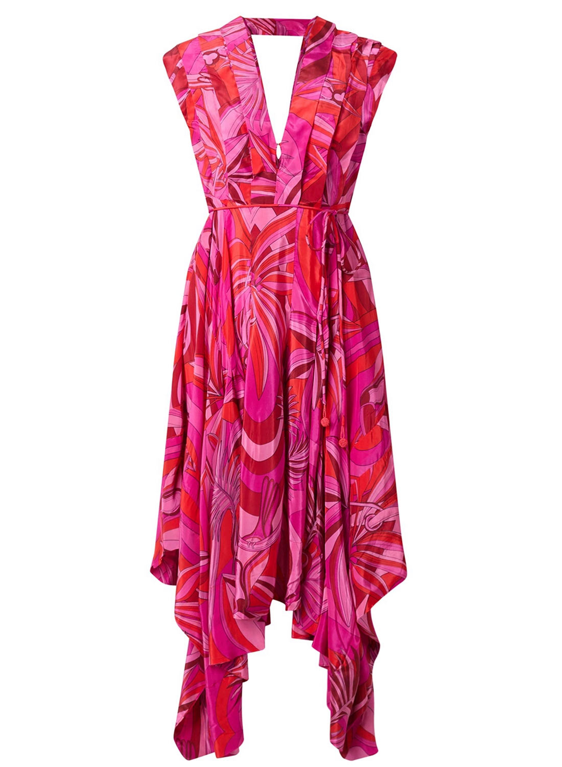 Farm Rio Womens Endless Summer Asymmetric Midi Dress Small Red - NWT $298 |  eBay