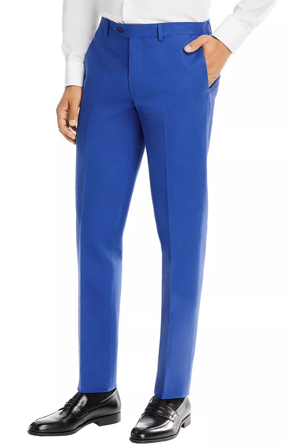 The Mens Store Slim Fit Cotton & Linen Dress Pants 38 Royal Blue - NWT $178  | eBay