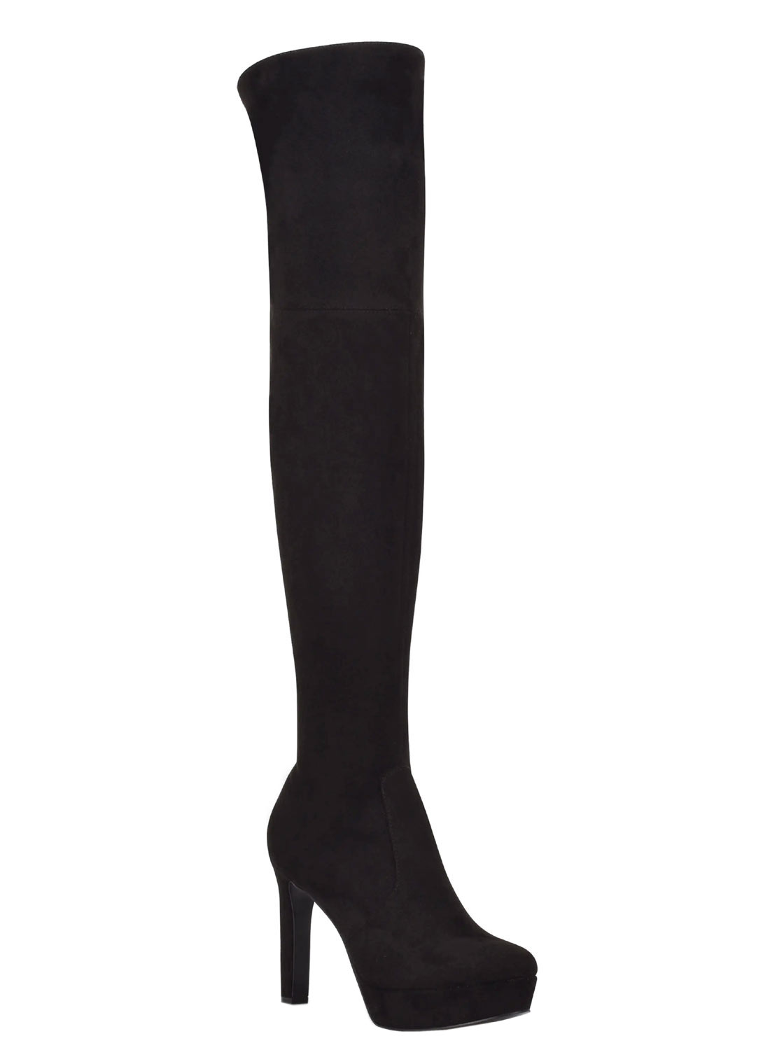 Nine West Womens Gotcha2 Over The Knee Platform Boots M Black
