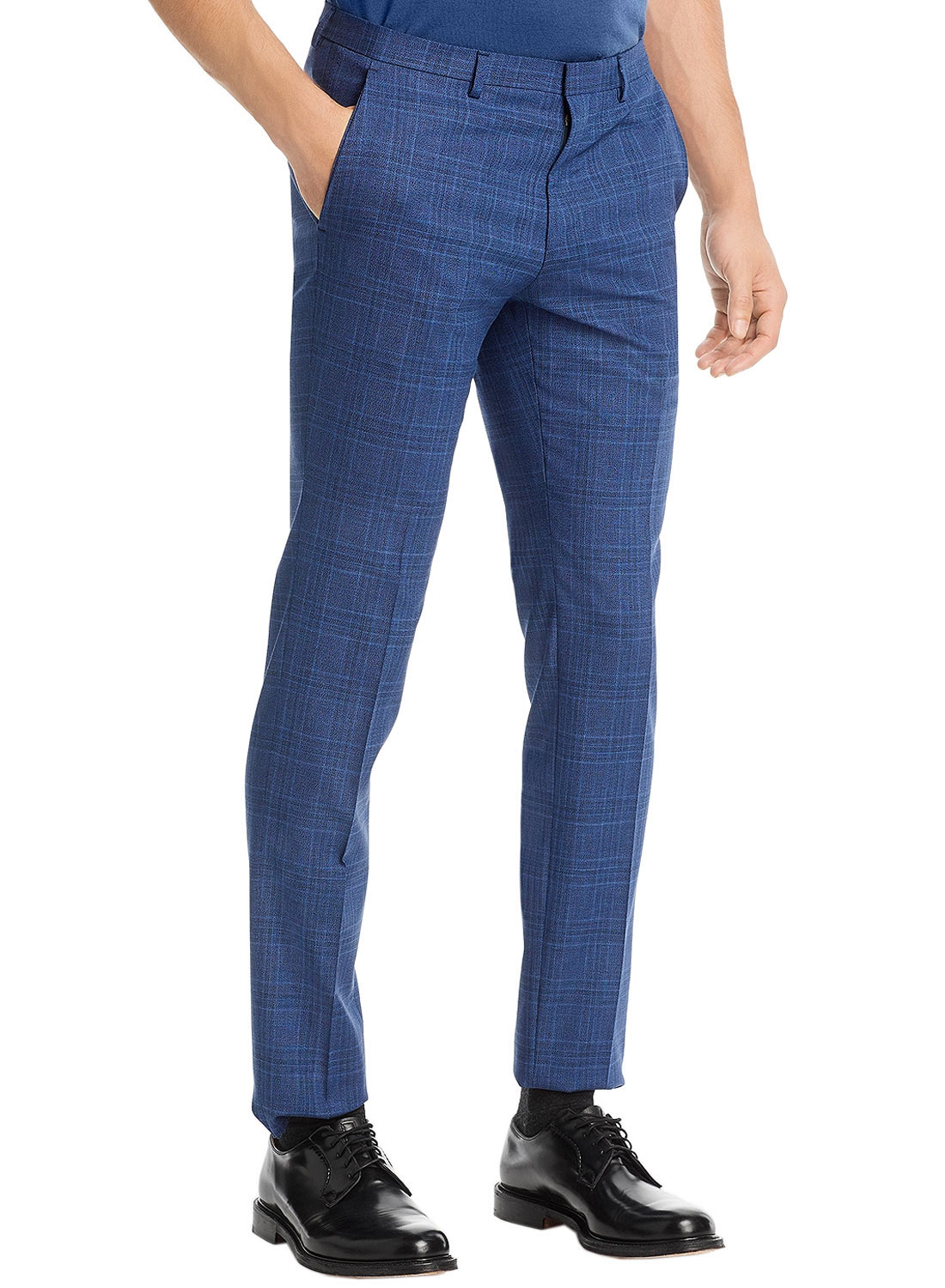 Hugo Boss Mens Hesten Tonal Plaid Extra Slim Fit Dress Pants 38