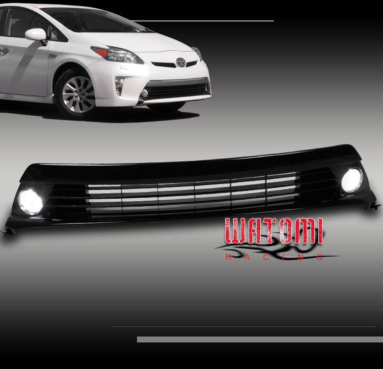 12-15 TOYOTA PRIUS BUMPER DRIVING CHROME LED FOG LIGHTS+GRILLE W//BULB+SWITCH KIT