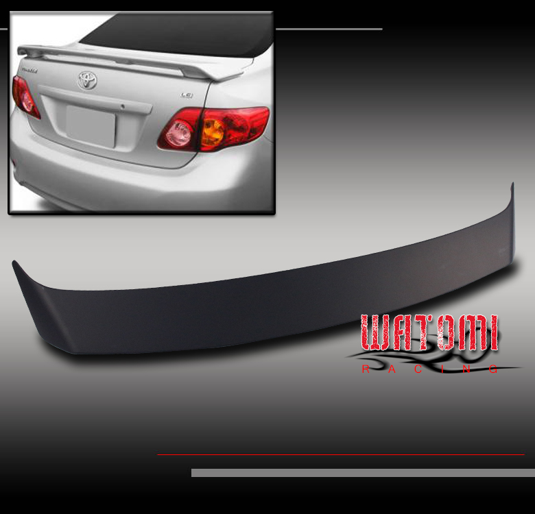 LED BRAKE LIGHT LAMP MATTE BLK FOR 09-13 TOYOTA COROLLA REAR TRUNK SPOILER WING