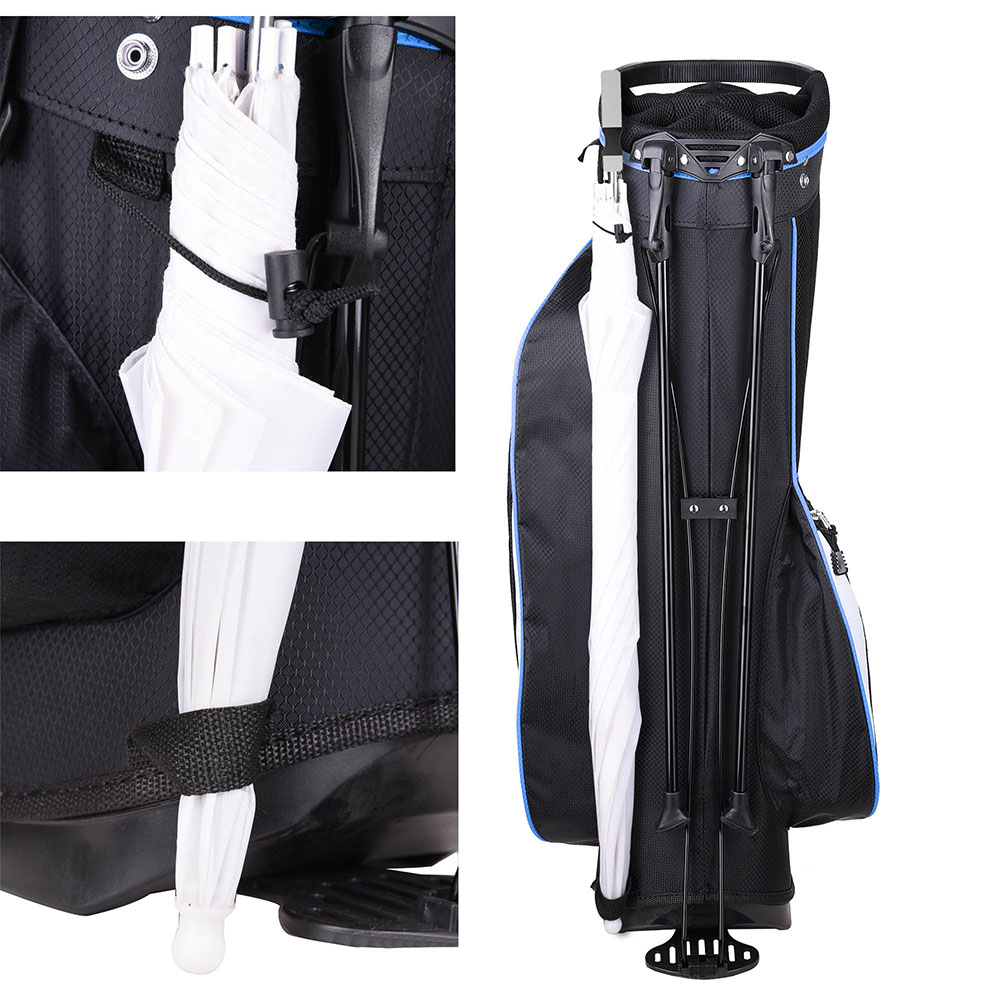 Golf Carry Cart Bag 14 Way Organizer Divider Stand w/Rain Hood & 7
