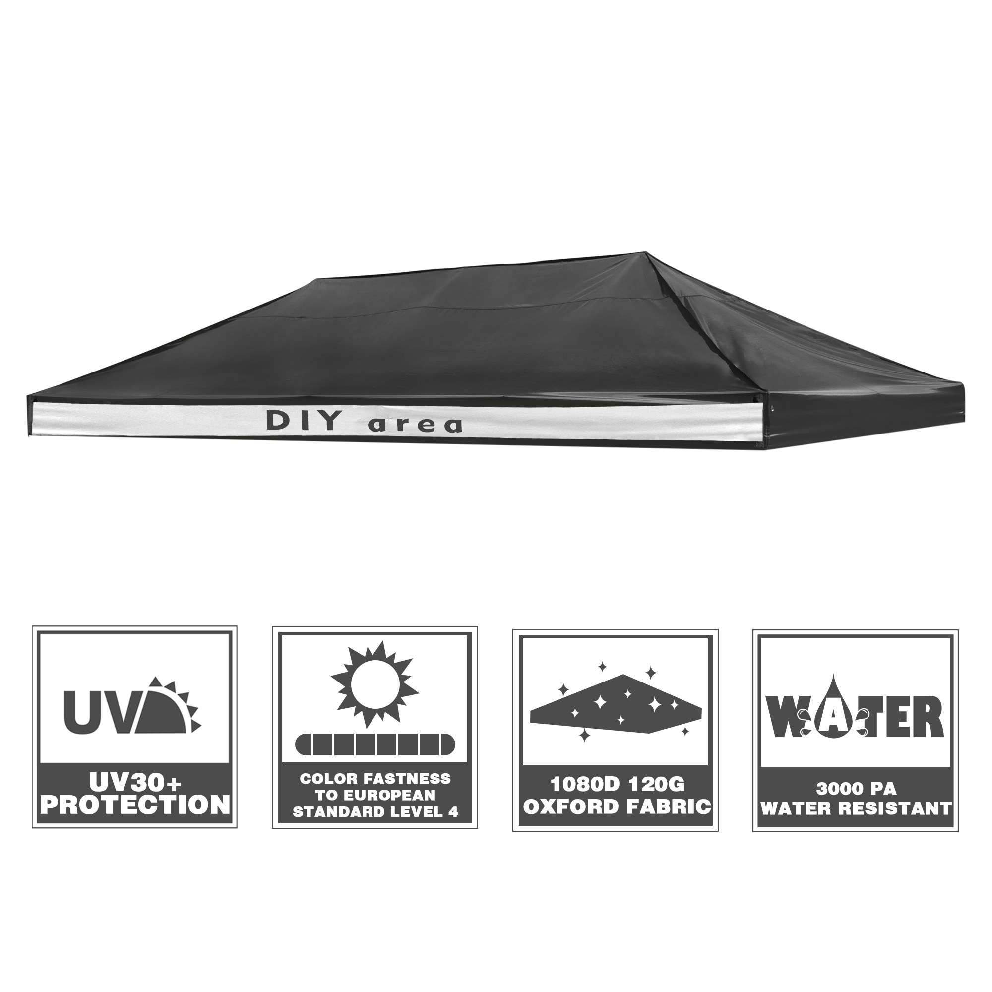 Cubierta de tienda parasol exterior de repuesto superior con dosel emergente EZ resistente a los rayos UV - Imagen 9 de 50
