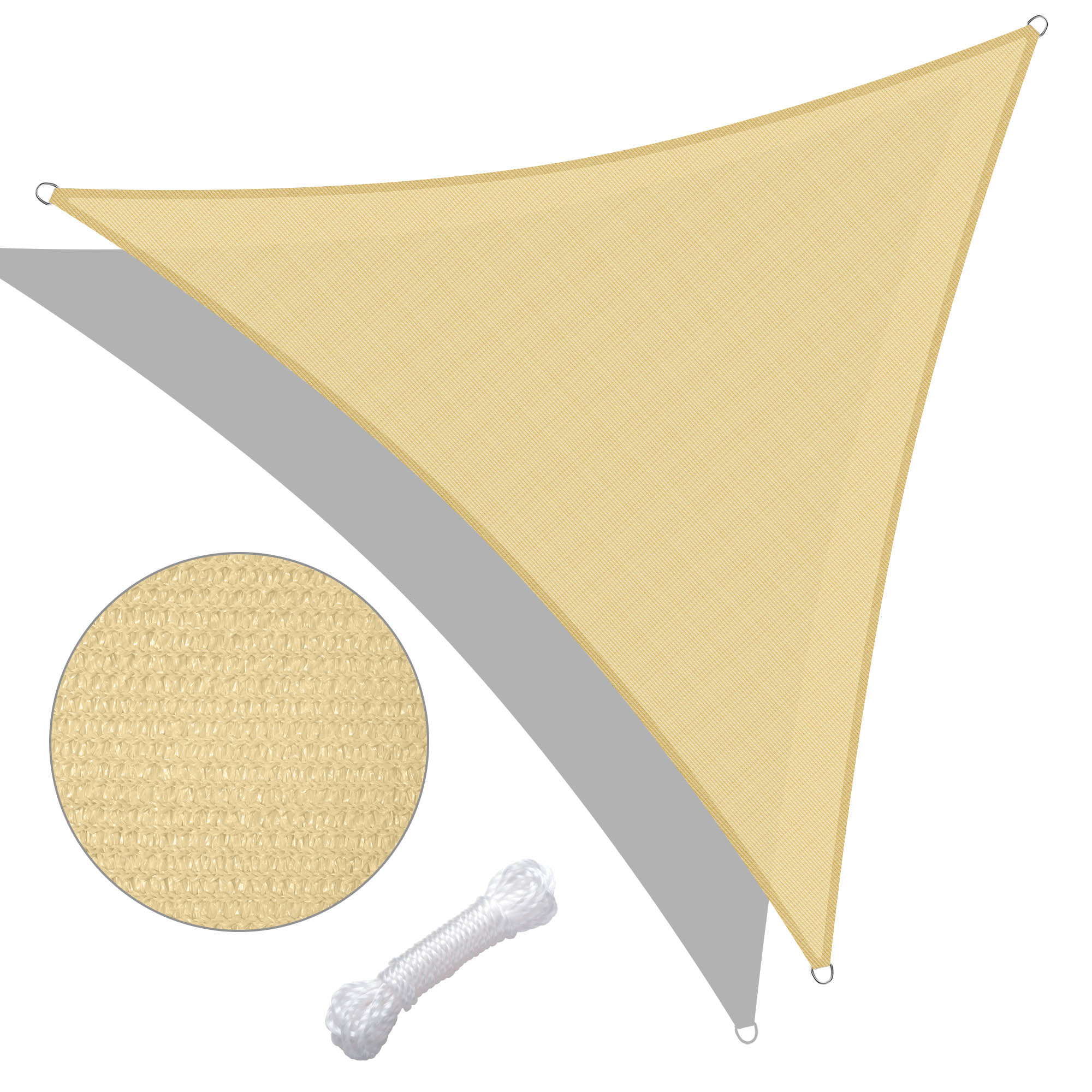 Triangle Sun Shade Sail Canopy UV Block Patio Garden Yard Pool Outdoor - Picture 6 of 89