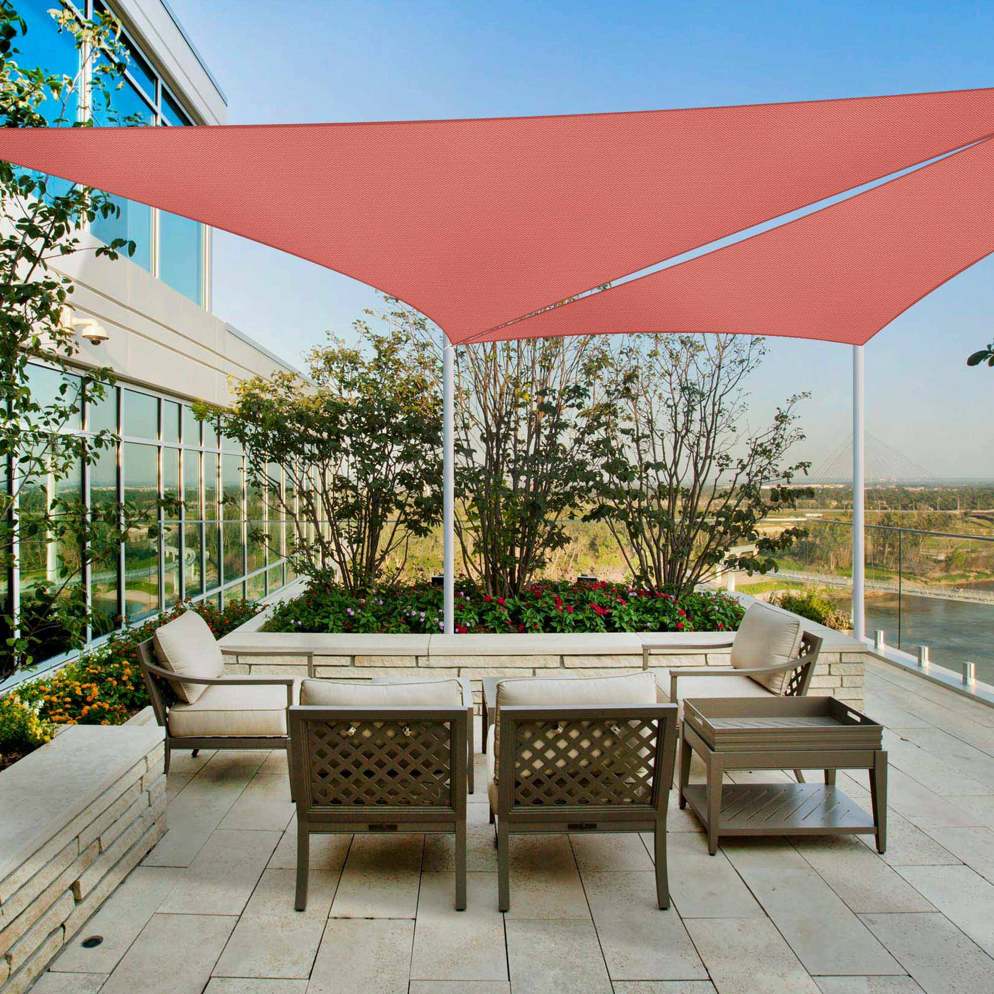 AplusChoice 2Pack 11Ft/20Ft/25Ft UV Block Triangle Sun Shade Sail Canopy Outdoor - Picture 8 of 16