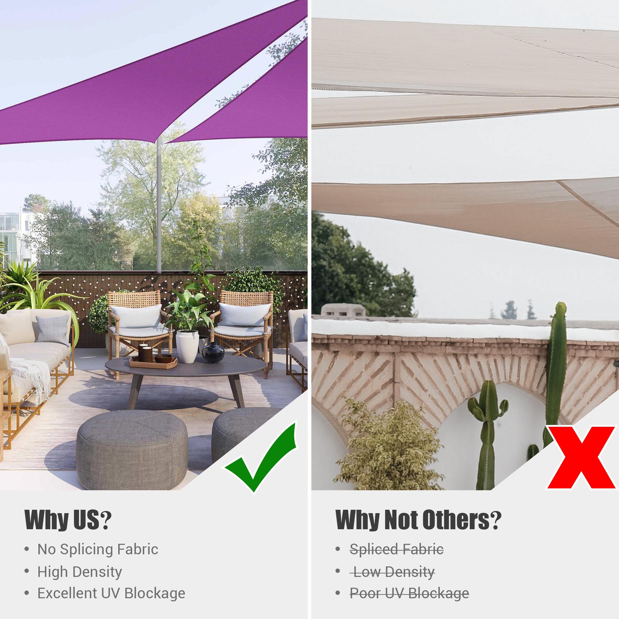 Sun Shade Sail Patio Outdoor Canopy Pool UV Block Cover Triangle Square Shade Sun Shade Sail Patio Outdoor Canopy Pool UV Block Cover Triangle Square Shade