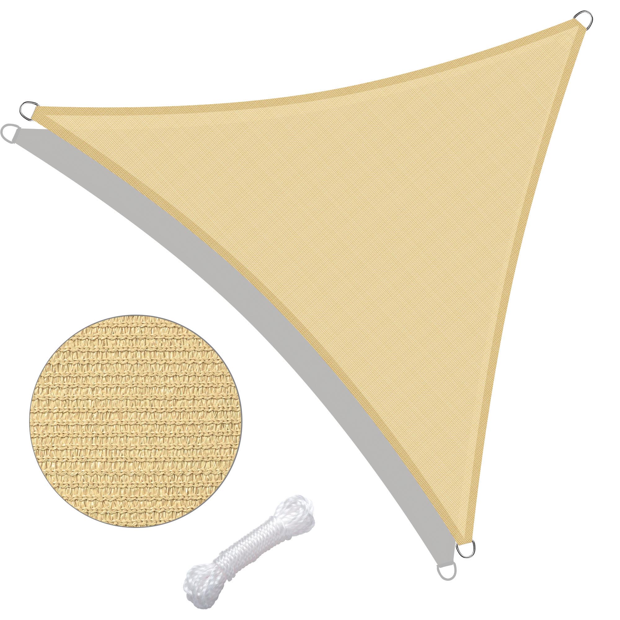 Triangle Sun Shade Sail Canopy UV Block Patio Garden Yard Pool Outdoor - Picture 31 of 89