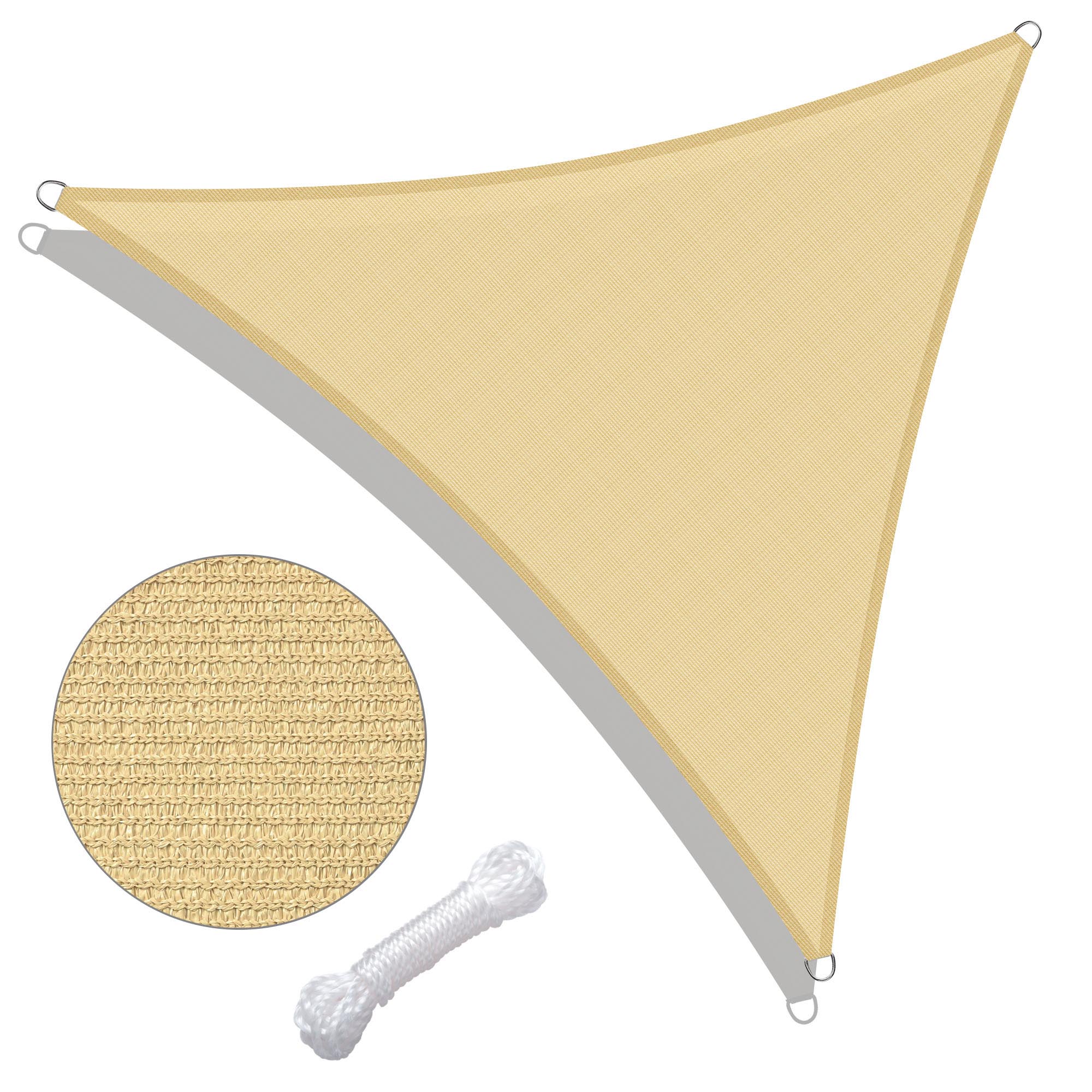 Triangle Sun Shade Sail Canopy UV Block Patio Garden Yard Pool Outdoor - Picture 36 of 89