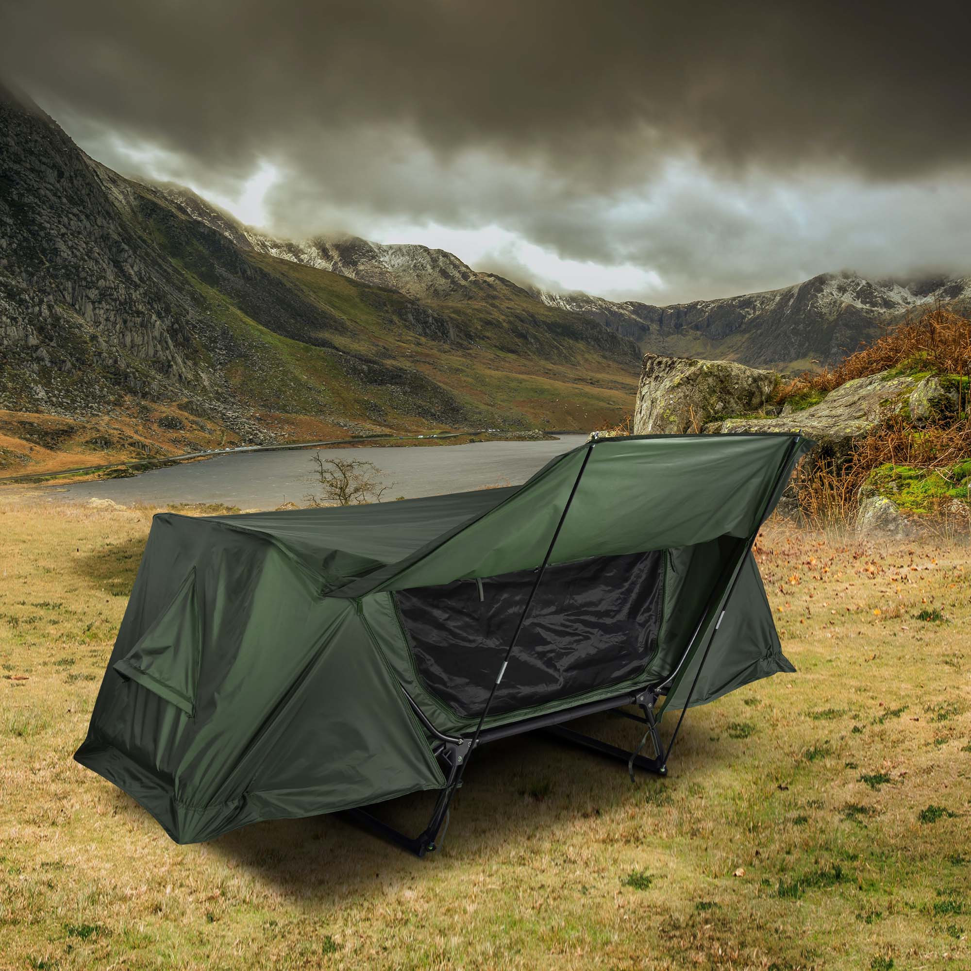 Xcceries 1 Person Folding Camping Tent Cot Outdoor Shelter Hiking Bed w