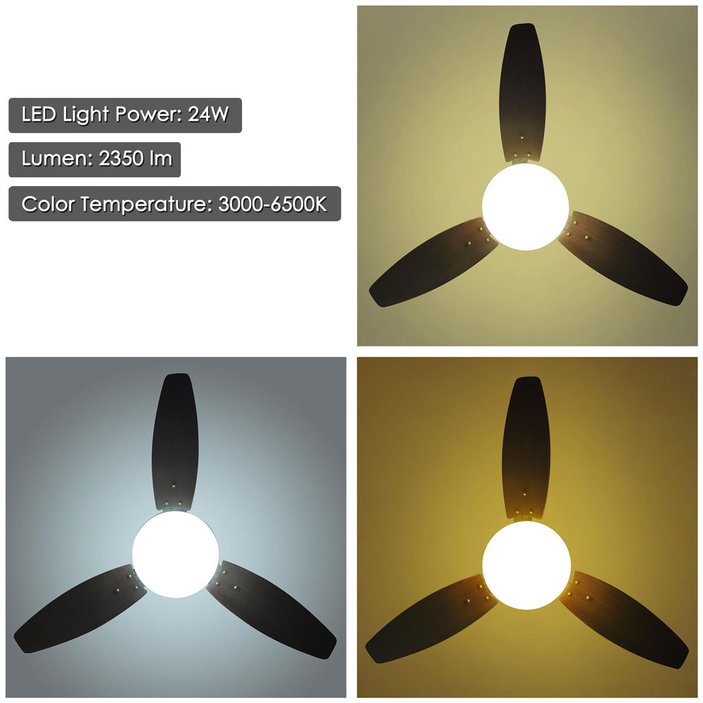 42" 48" 52" downrod Bronce Ventilador de Techo Luz Kit wtih control