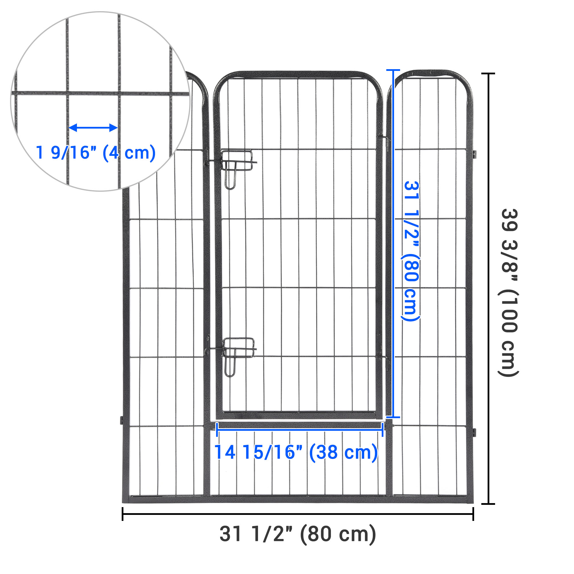 Folding Pet Playpen Dog Metal Outdoor Exercise Barrier Fence 40" 45" Tall Crate - Picture 17 of 40