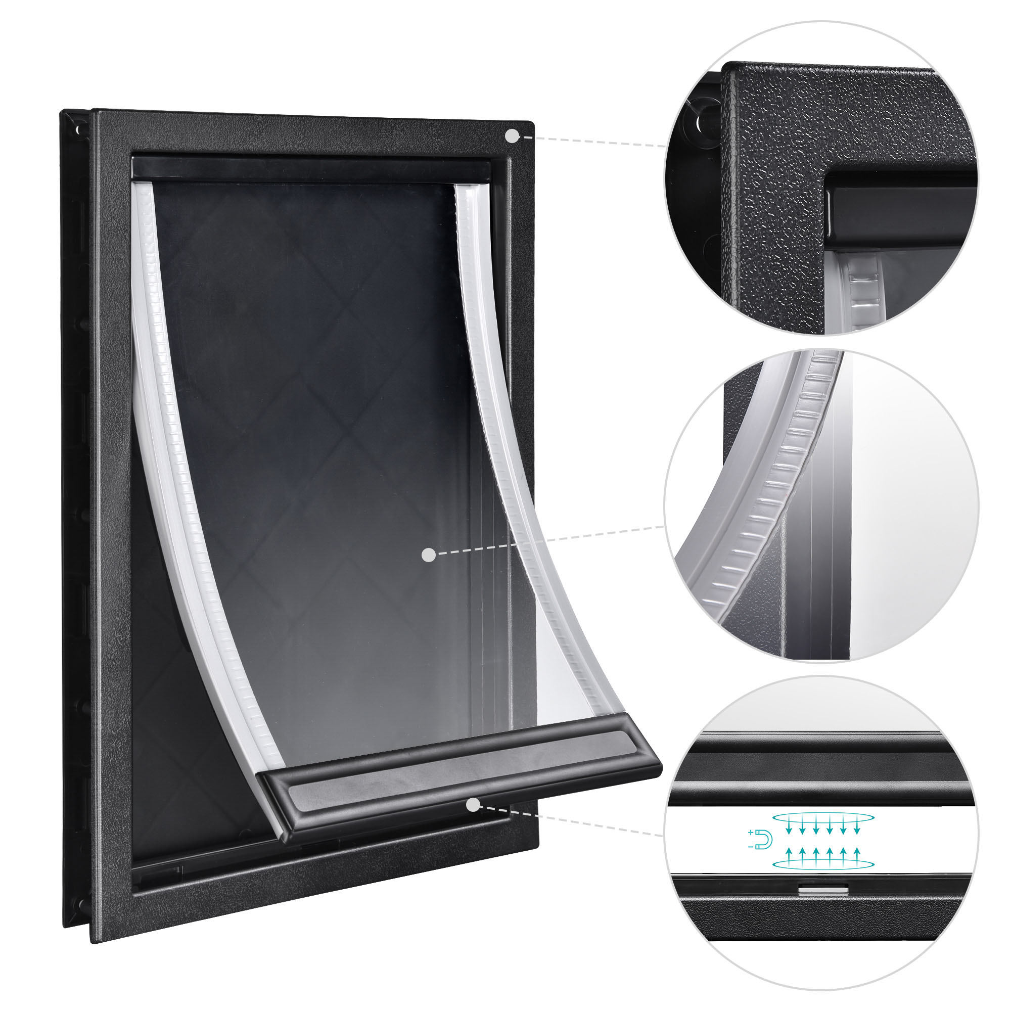 Pet Door Dog Doggie Flap Mount Secure Lockable Large Frame Exterior Cat Entry - Picture 16 of 27