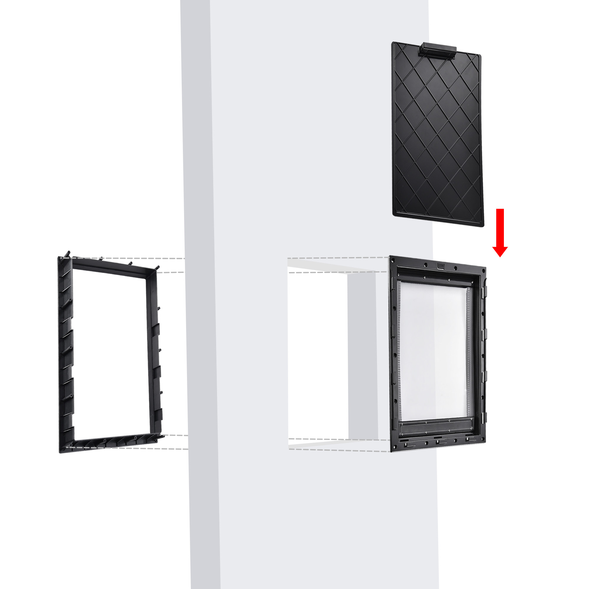 Pet Door Dog Doggie Flap Mount Secure Lockable Large Frame Exterior Cat Entry - Picture 27 of 27