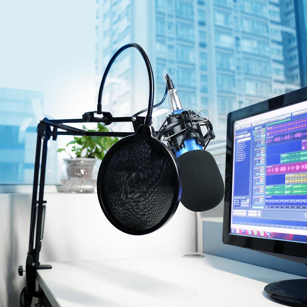 BM800 Condenser Microphone Mic Audio Studio Sound Recording Dynamic Shock Mount eBay