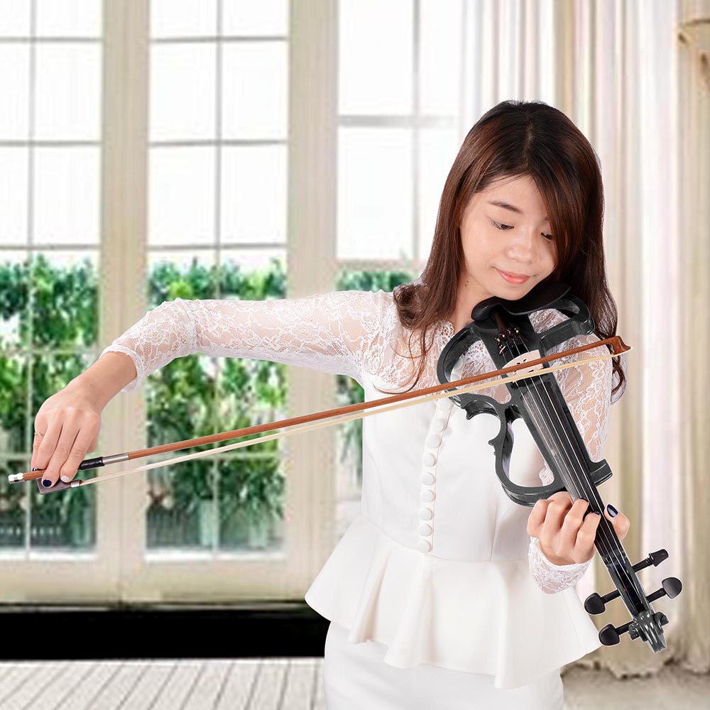 Electric Violin 4/4 Full Size Right Handed Fiddle Headphone 2 Style