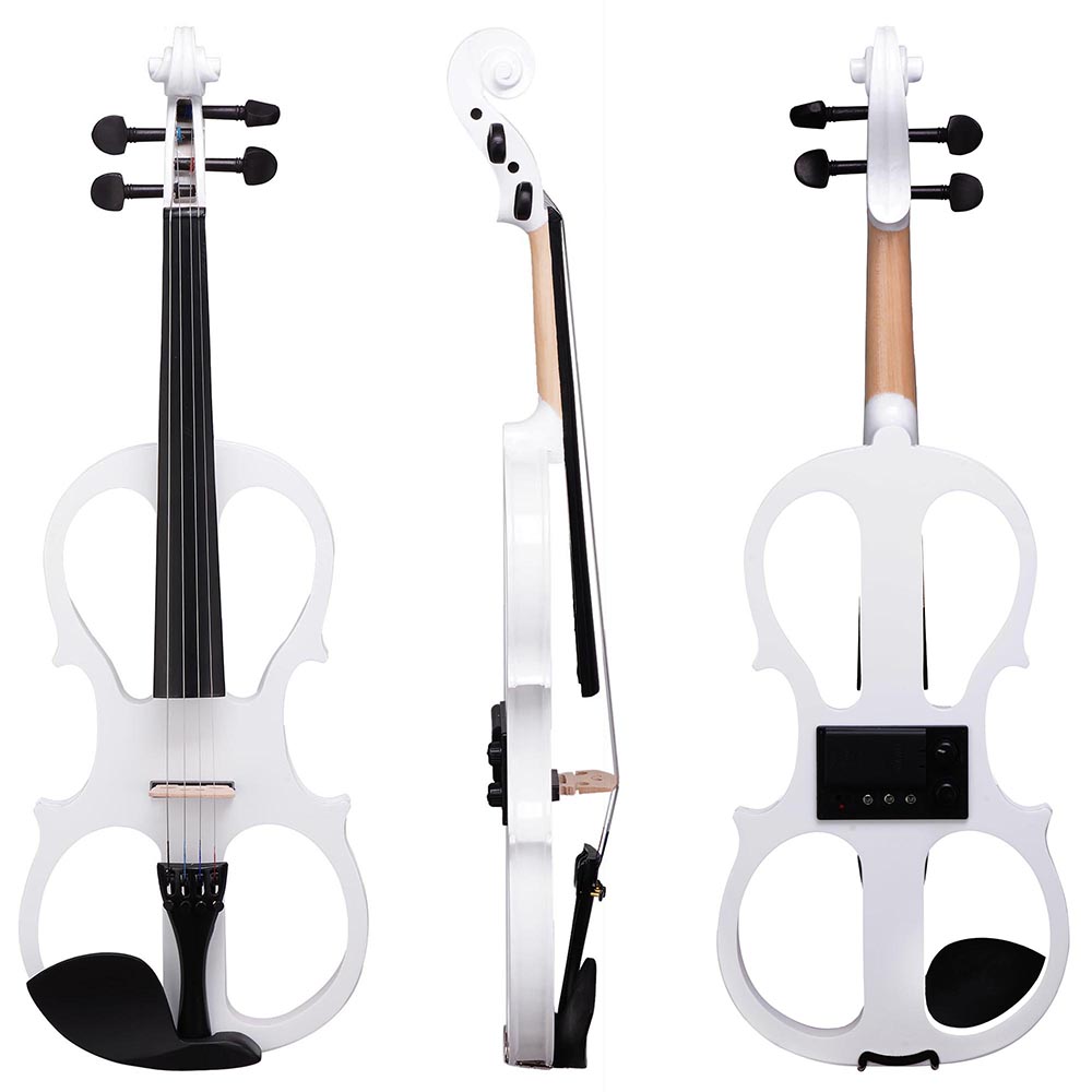 4/4 Electric Violin Full Right Handed Wood Size Silent Fiddle Headphone