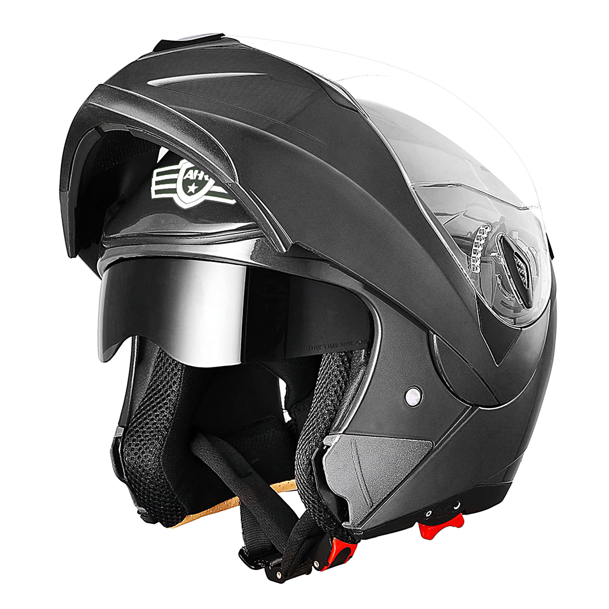 AHR Modular Full Face Motorcycle Helmet Flip up Dual Visor Motocross DOT M/L/XL - Picture 6 of 54