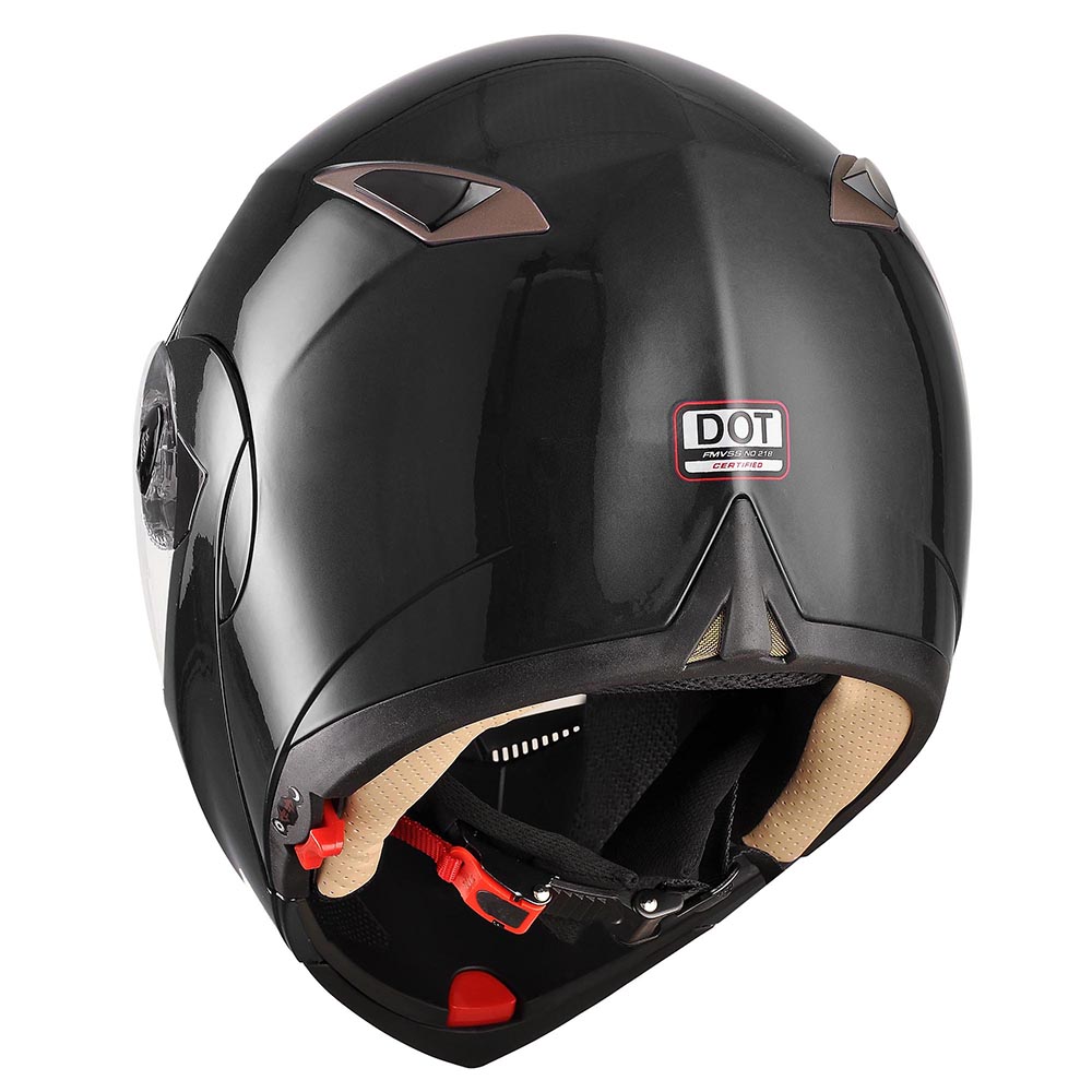 Woljay Full Face Flip-Up Motorcycle Helmet - Dual Visor, DOT Approved For Street, Cruiser & Scooter