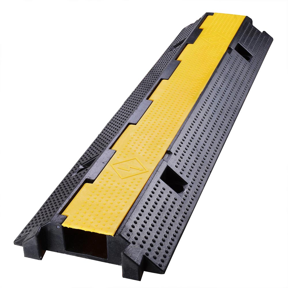 1 Channel Cable Protector Ramp Rubber Electrical Wire Cable Cover Ramp