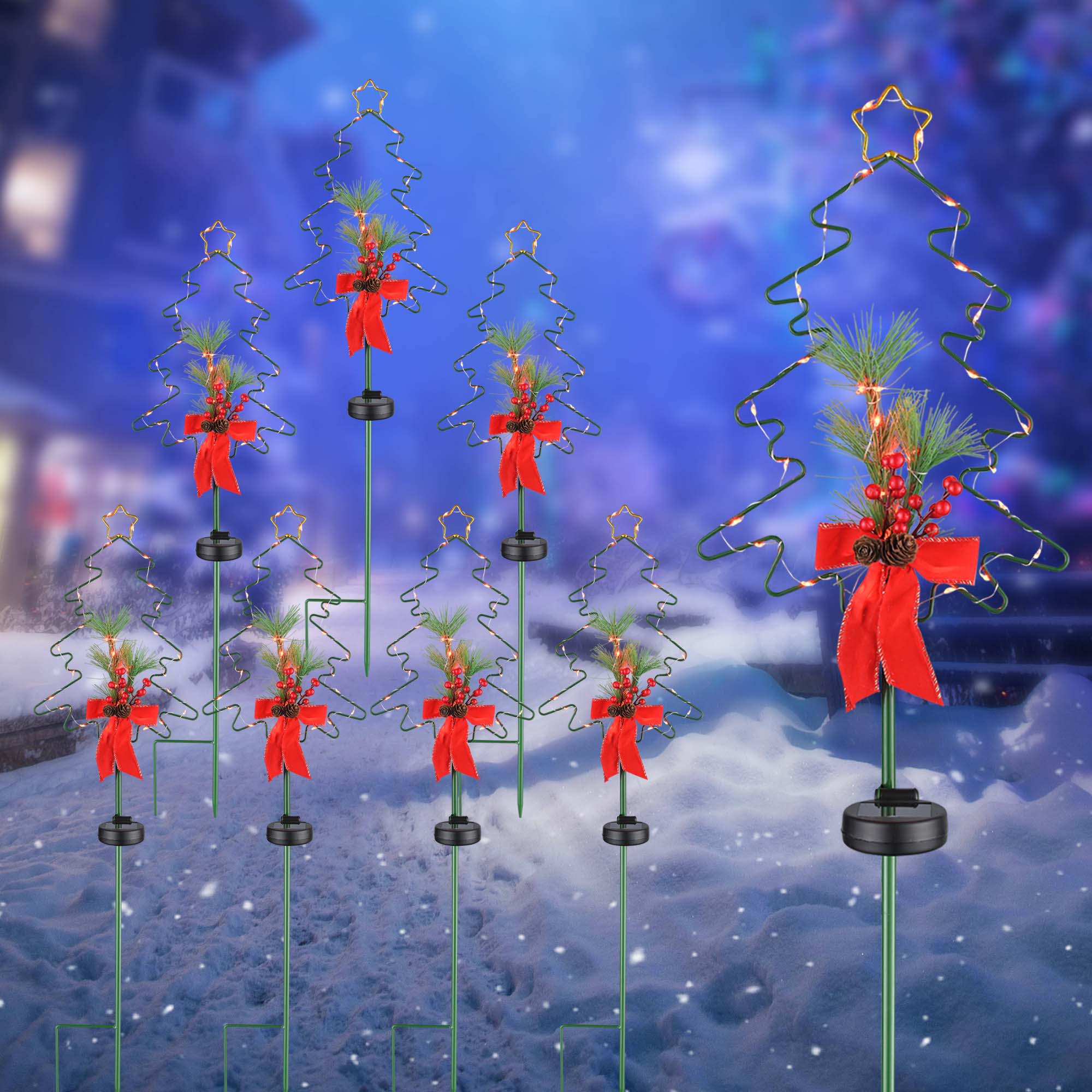 Stake Lights LED Pathway Garden Christmas Decor Outdoor 2/4/8/12 Pack - Picture 41 of 85
