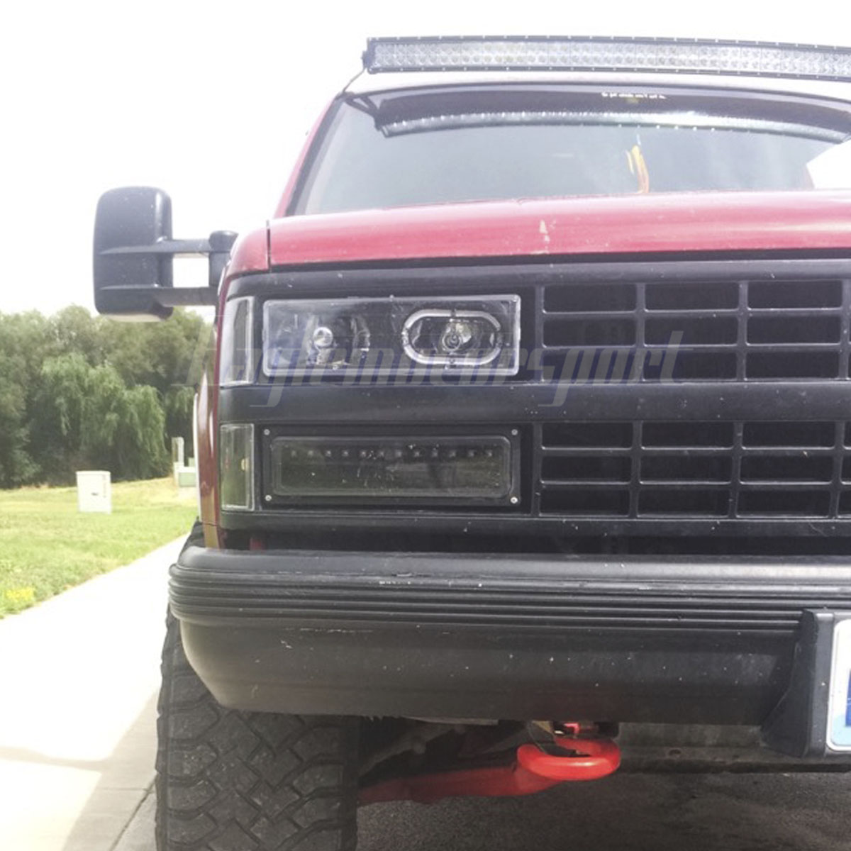 [LED Halo] 1988-1998 Chevy GMC Silverado C10 C/K Suburban Tahoe