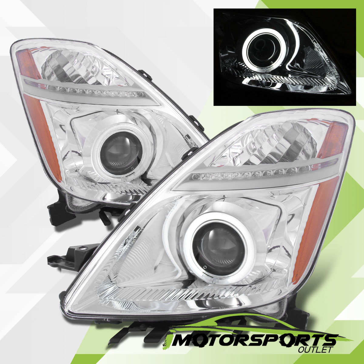 [CCFL Halo] 2006 2007 2008 2009 Toyota Prius Projector Chrome