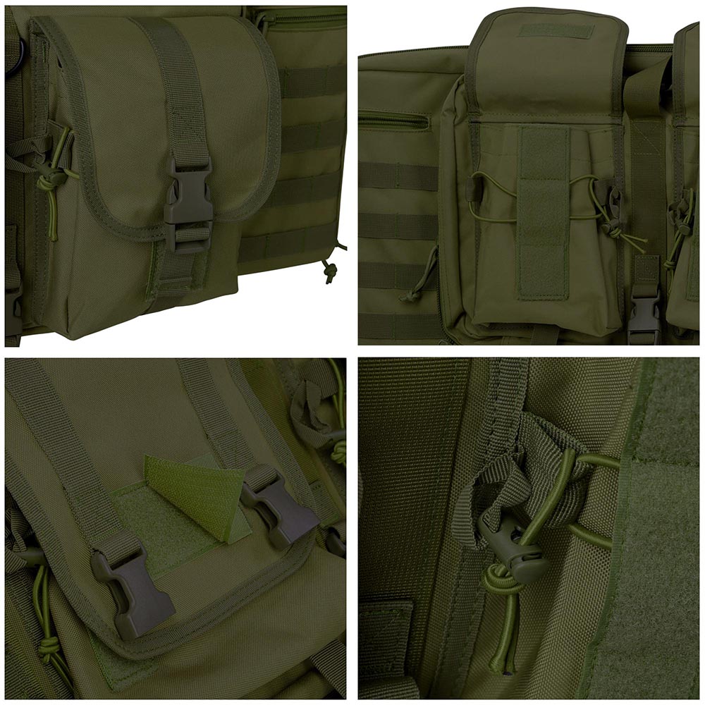 36" Tactical Dual Rifle Gun Bag Case Outdoor Hunting Backpack Straps