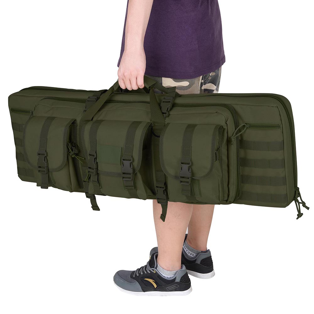 36" Tactical Dual Rifle Gun Bag Case Outdoor Hunting Backpack Straps