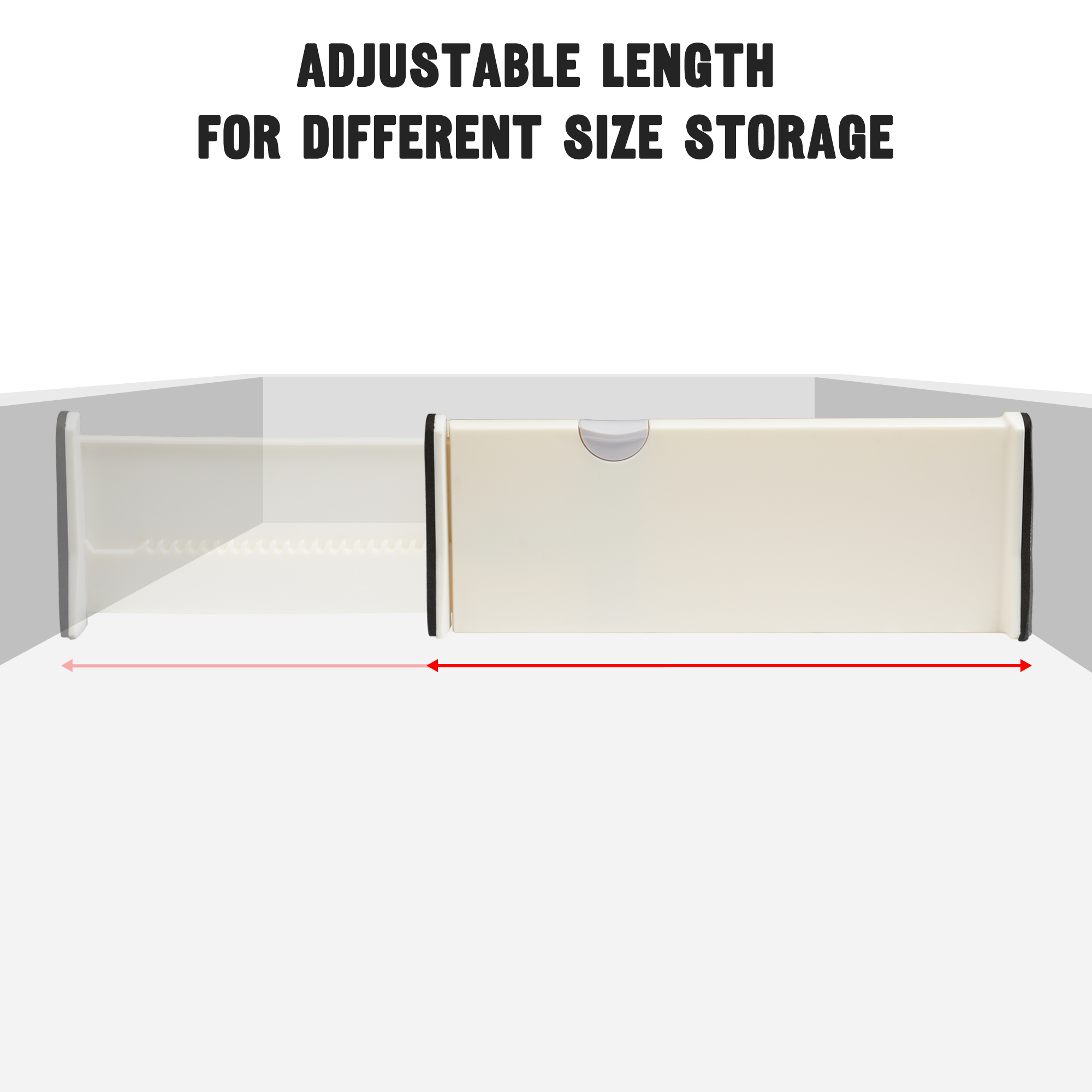 4 Packs Adjustable Drawer Dividers Division Board Expandable Organizer